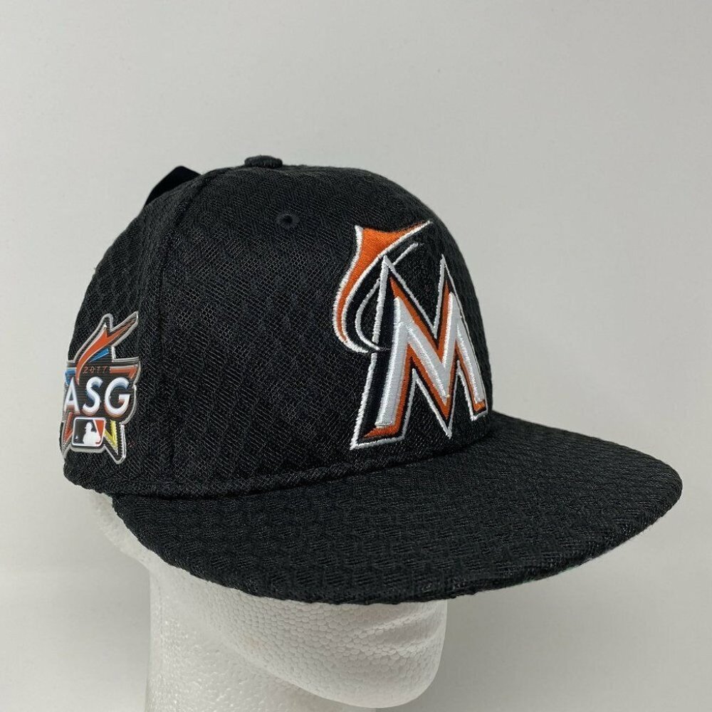 NWT Miami Marlins Home Run Derby 2017 MLB All Star Game Fitted Hat 7 1/4 Cap ASG